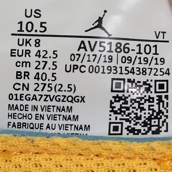 Air Jordan Air Max 200 XX 2019 Women's Barely Volt Shoes AV5186-101 US Size 10.5 - Picture 8 of 8